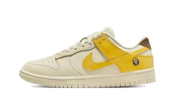 Scarpe - basket - pelle stampata - dunk low - giallo