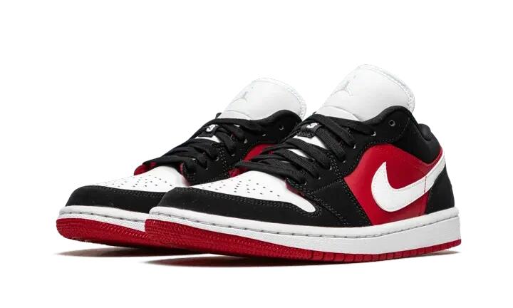 Air Jordan 1 Low Black White Gym Red (W) 2/4