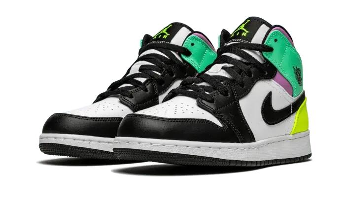 Jordan 1 Mid Pastel Black Toe (GS) 2/4