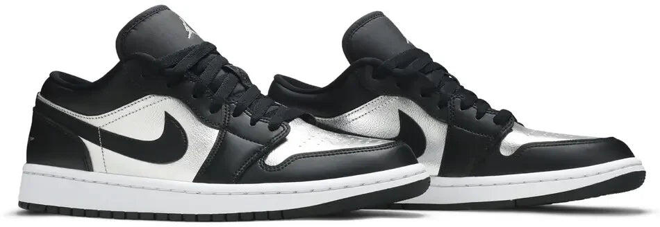 Air Jordan 1 Low SE Black Metallic Silver Donna 5/5