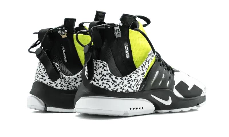 Air Presto Mid Acronym Dynamic Yellow 3/4