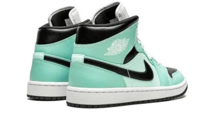 Air Jordan 1 Mid Aqua Blue Tint 3/4