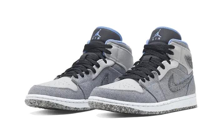Scarpe - lifestyle - air jordan 1 mid - mid-top - grigio/university blue 2/3