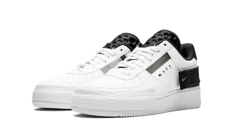 Nike Air Force 1 Low Drop Type White Black Volt 2/5