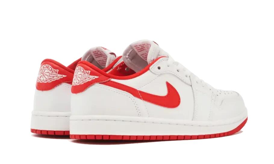 Lifestyle - schuhe - low-top - air jordan 1 low og - weiß/university red 3/4