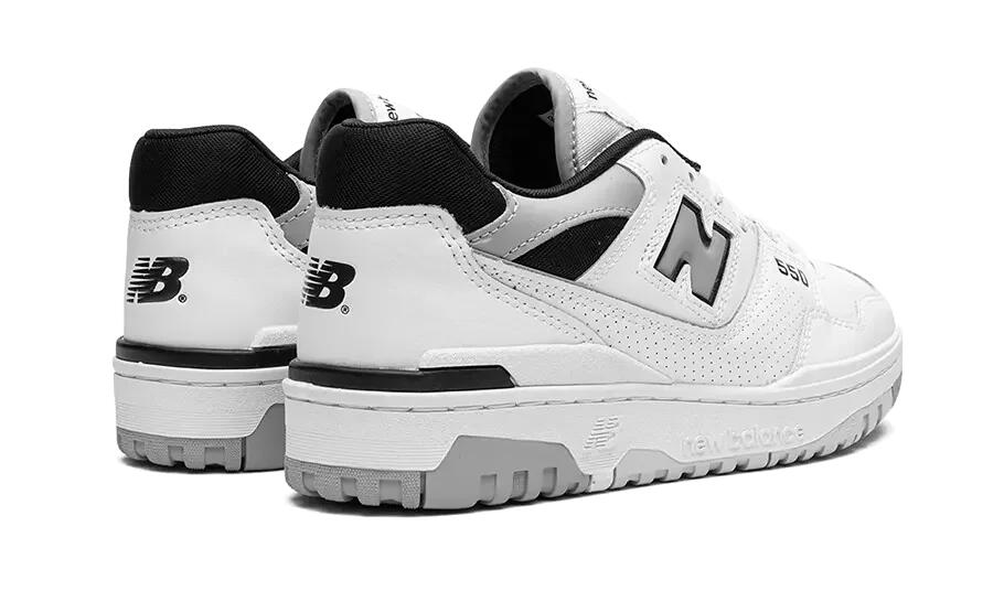 New Balance 550 White Concrete Black 3/4