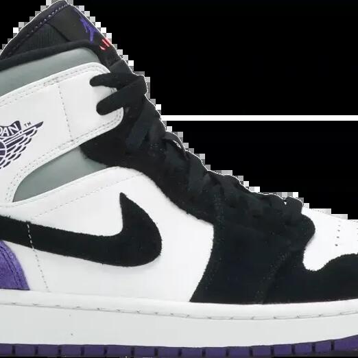 Unisex - Basketball Shoes - Air Jordan 1 Mid SE - Purple/White