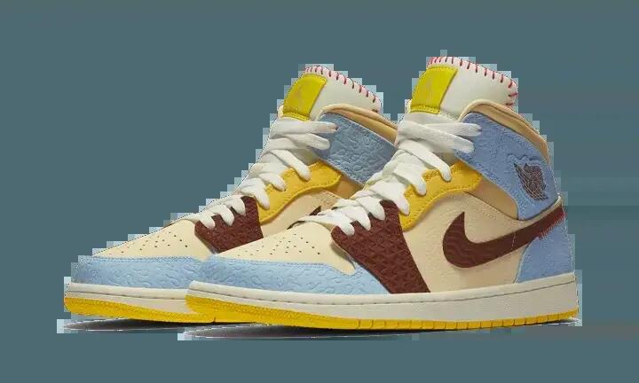 Schoenen - basketbal - aj1 mid fearless - vanille/kaneel 2/6