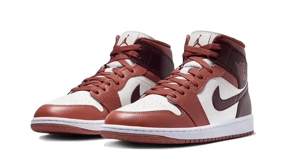 Jordan 1 Mid Dusty Peach Night Maroon Damen 2/3