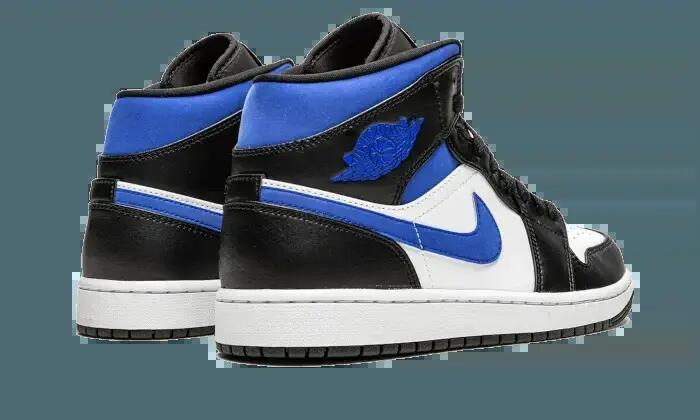 Scarpe - basket - uomo - air jordan 1 mid - bianco/nero/racer blue 3/4