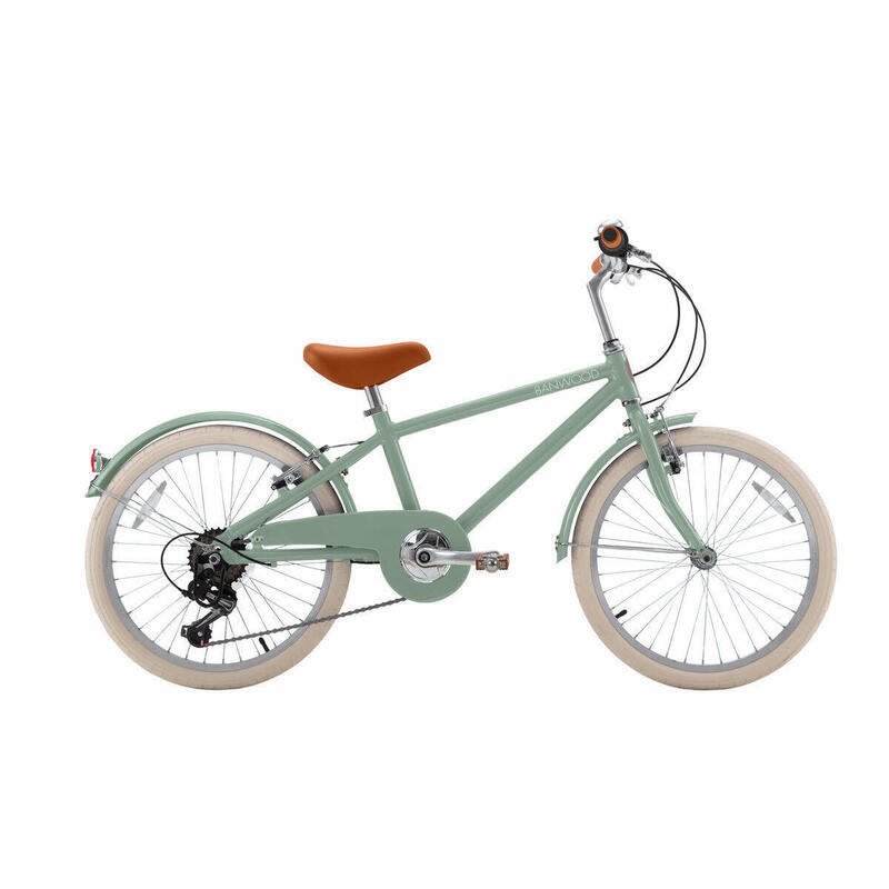 Bicicletă pentru copii 20" clasică vintage verde pădure copil