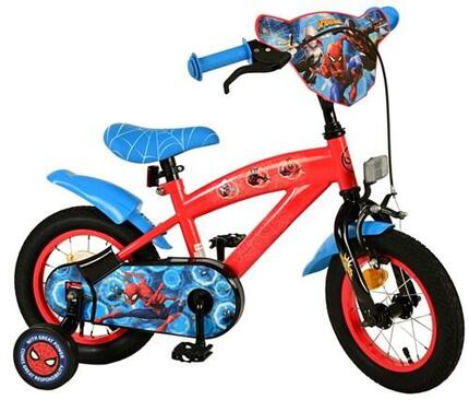 Vélo enfant Spiderman 12 pouces rouge/bleu 20502