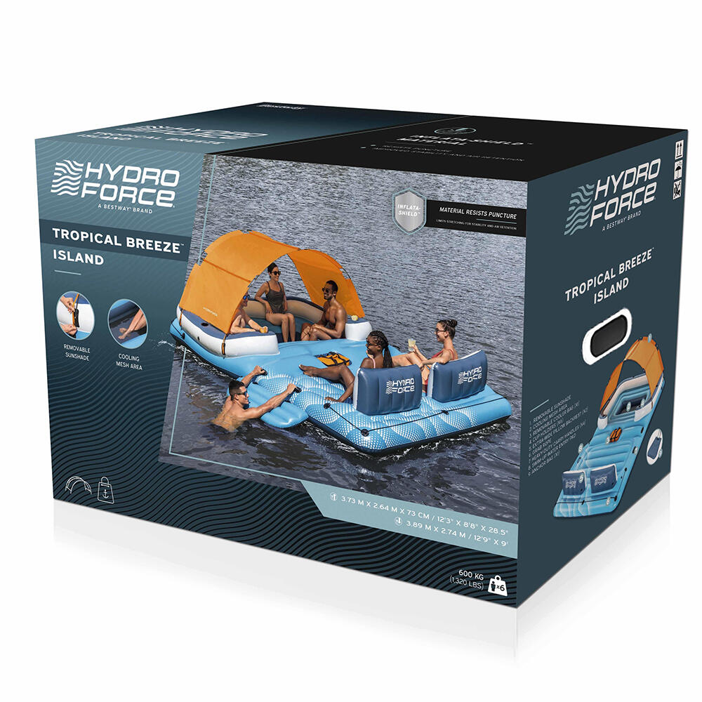 Isola gonfiabile Hydro Force Tropical Br eeze per 6 persone, 3,73 m 3/7