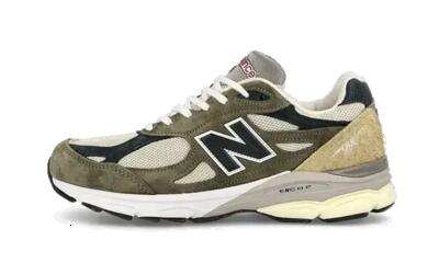 Schoenen - hardlopen - unisex - 990 v3 made in usa - groen/crème