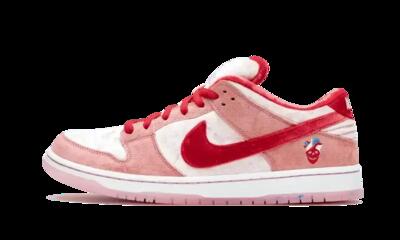 Schoenen - skate - unisex - sb dunk low strangelove - roze/rood/wit