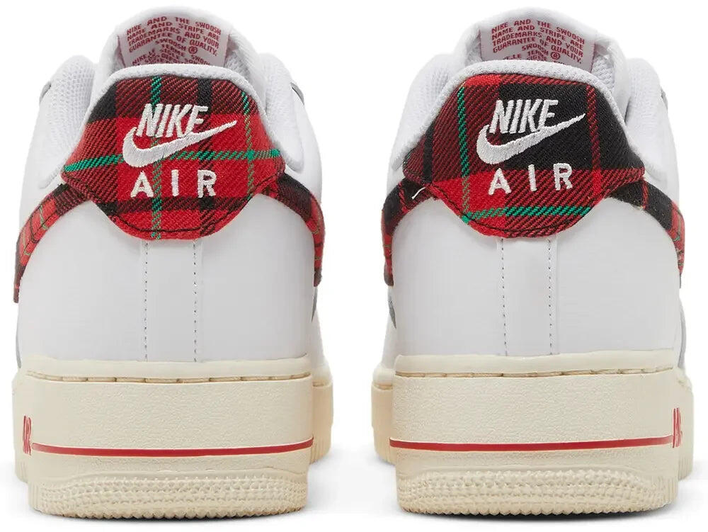 Nike Air Force 1 Low '07 LV8 Tartan Plaid White University Red 5/6