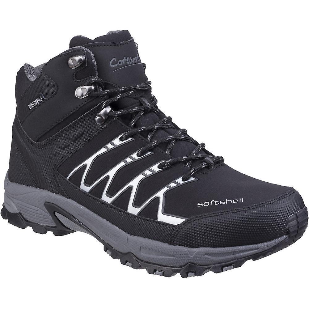COTSWOLD Mens Abbeydale Mid Hiking Boots (Black/Grey)