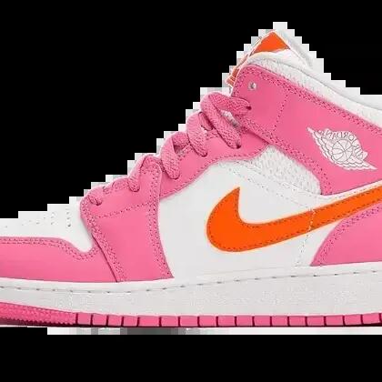 Jordan 1 Mid Pinksicle Safety Orange (GS)