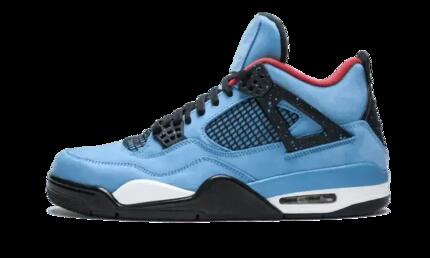 Calzado lifestyle - AJ4 Travis Scott - Nubuck - Azul/Negro