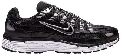 Nike P-6000 Black White Metallic Silver