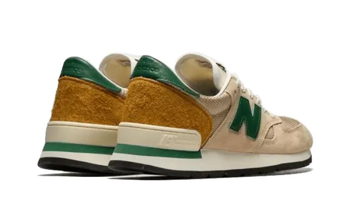 New Balance 990v1 MiUSA Tan Green 3/4