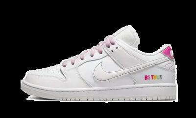 Schoenen - skate - unisex - sb dunk low pro be true - wit/multikleur.