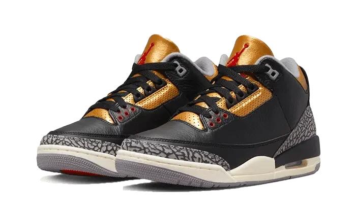 Jordan 3 Retro Black Cement Gold (W) 2/3