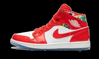 Schoenen - basketbal - unisex - air jordan 1 mid se - chili red/white