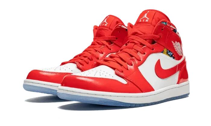 Jordan 1 Mid Barcelona Sweater Red Patent 2/4