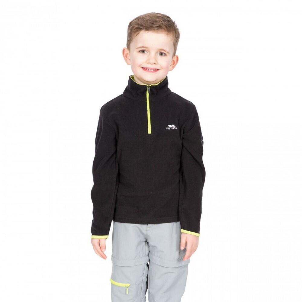 Childrens Boys Etto Half Zip Fleece Top (Preto) 4/5