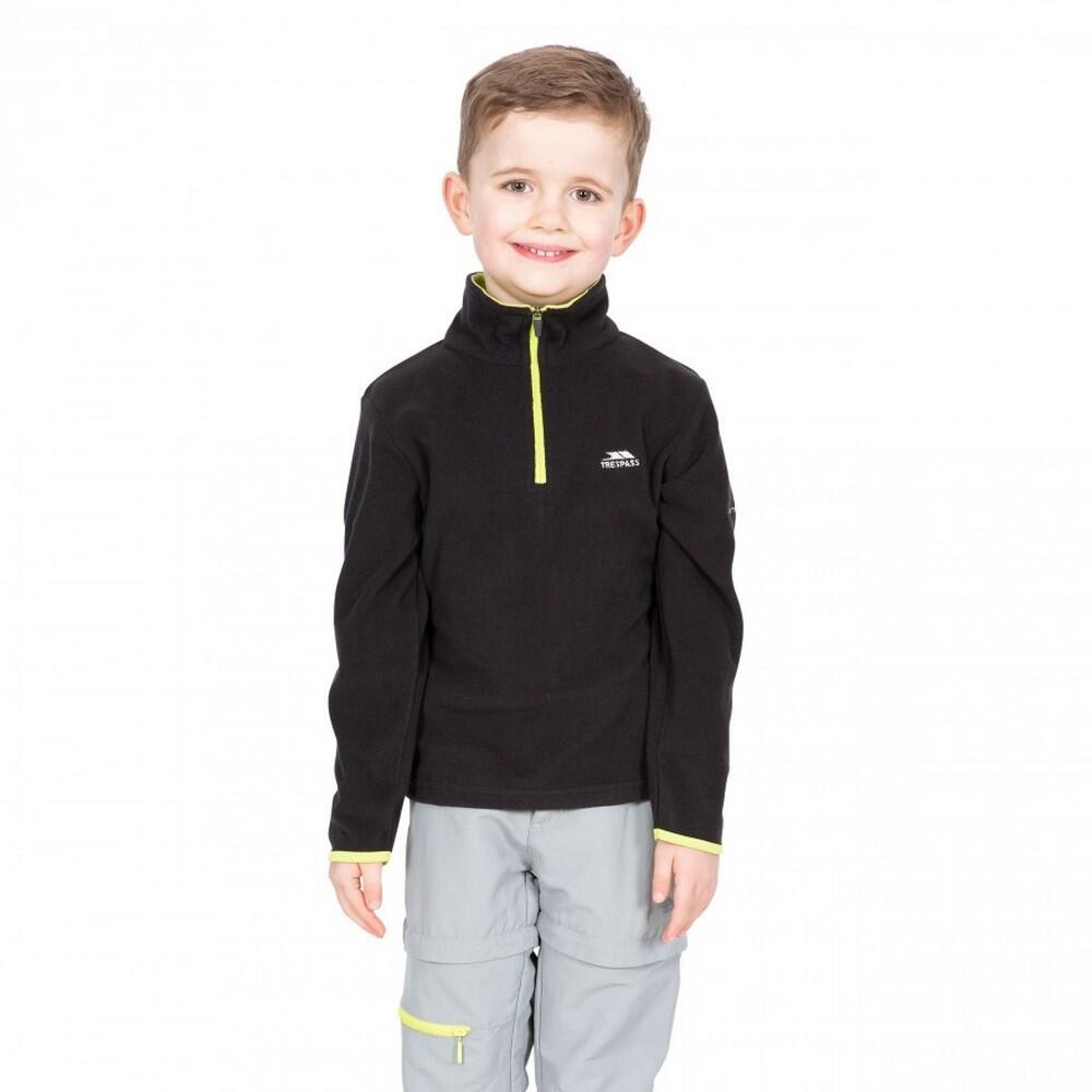 ETTO Boy's zipped fleece (Black)