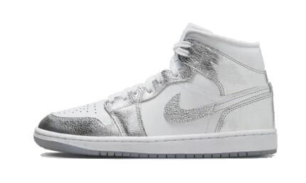 Schoenen - Air Jordan 1 Mid - Mid-top crinkled chrome