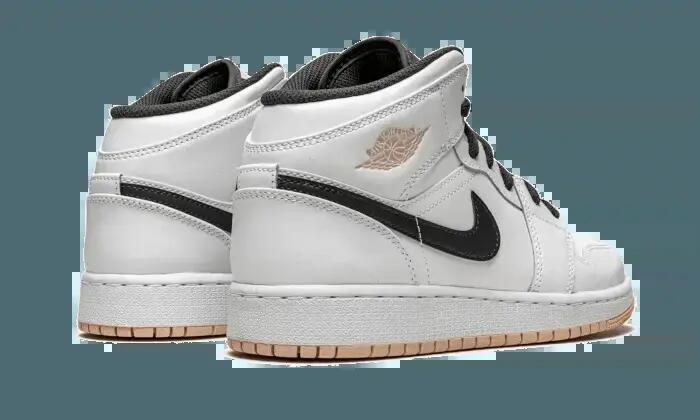 Basketball mid-top - aj1 mid - white/anthracite/arctic orange 3/4