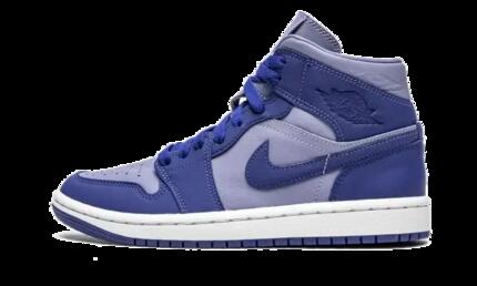 Schoenen - air jordan 1 mid se - mid-top, iron purple/deep royal