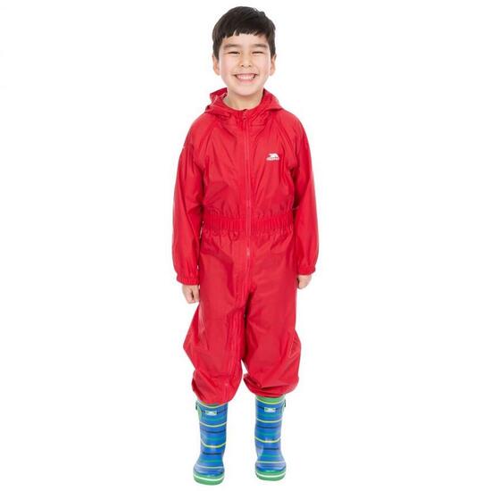 Kinderen/Kinderenknop Regenpak (Rood)