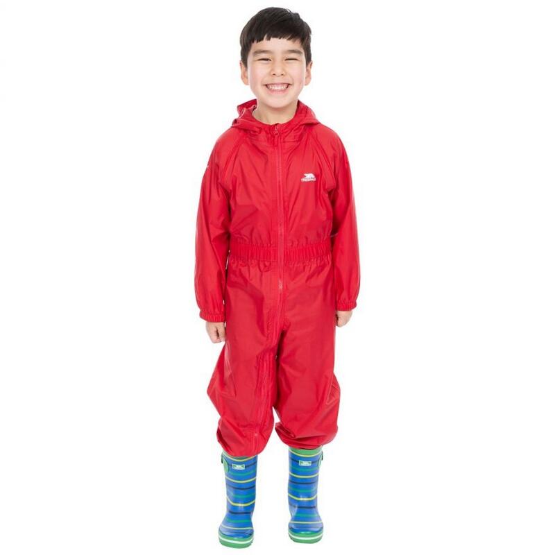 Fato de Chuva para Crianças/Kids Button Rain Suit Vermelho
