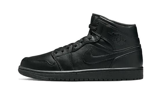 Jordan 1 Mid Triple Black