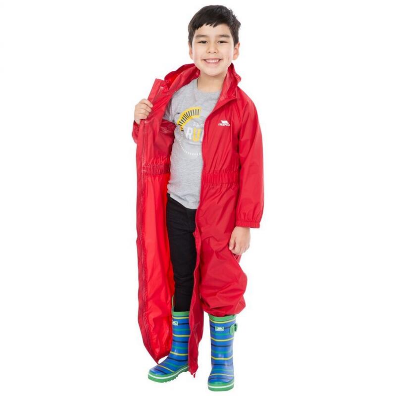 Kinderen/Kinderenknop Regenpak (Rood)