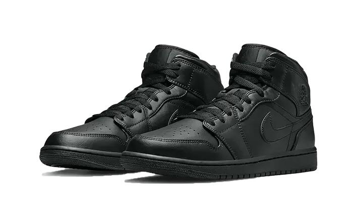 Jordan 1 Mid Triple Black 2/3