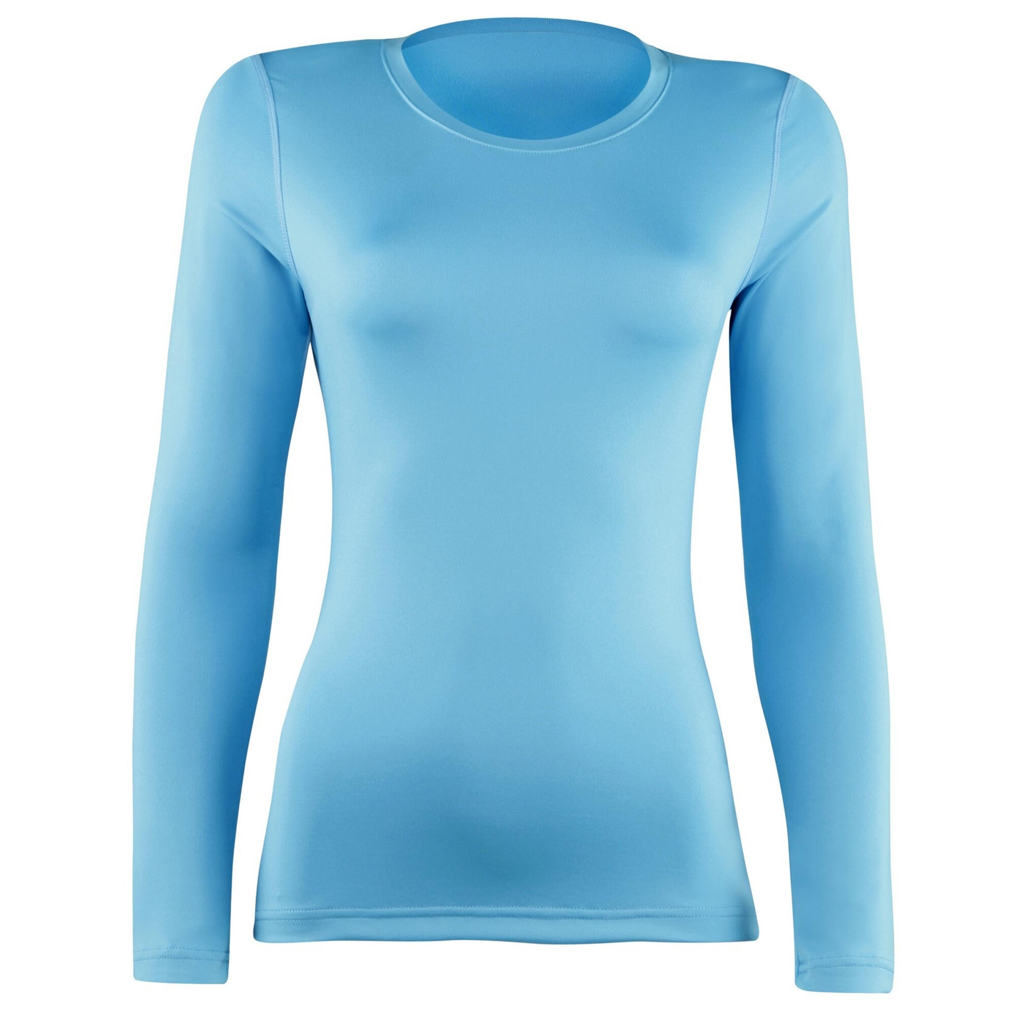 Womens/Ladies Sports Baselayer Long Sleeve (Light Blue) 1/3
