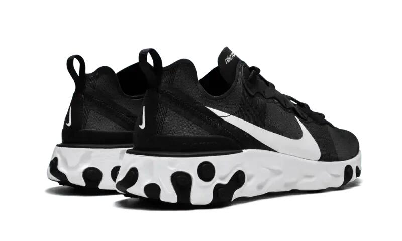 Nike React Element 55 Black White 3/4