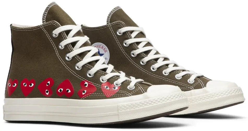 Converse Chuck Taylor All Star 70 Hi Comme des Garcons PLAY Multi-Heart Green 5/5