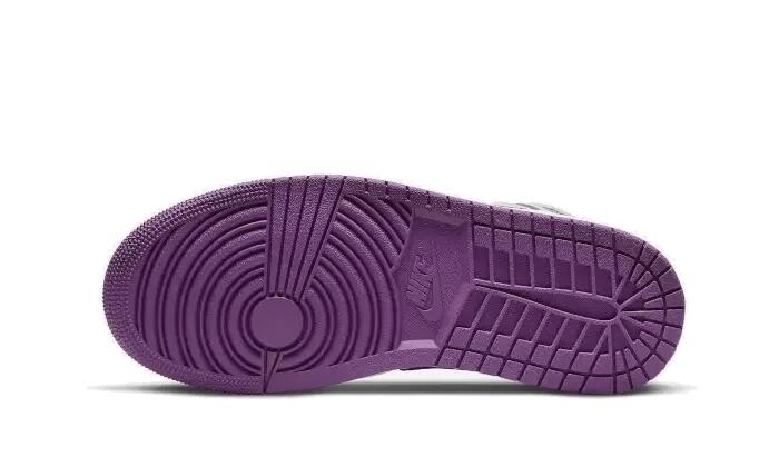 scarpe - walking - donna - pelle - Jordan 1 Mid - grigio/magenta 3/3