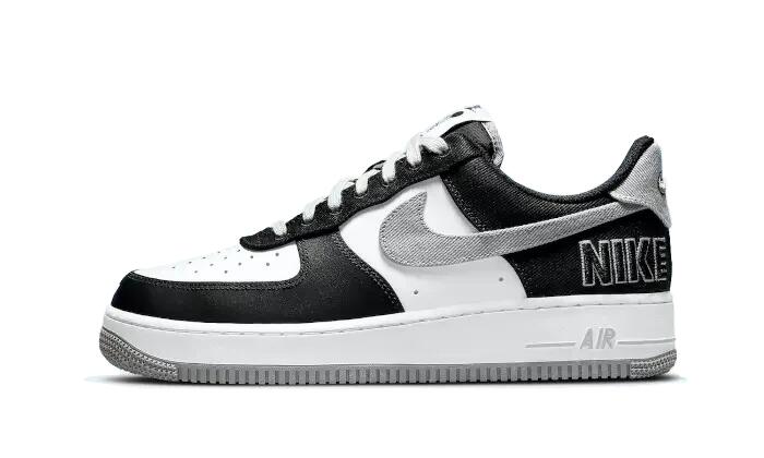 Nike Air Force 1 Low '07 LV8 EMB Black Silver 1/3