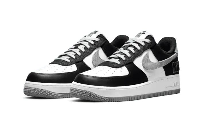 Nike Air Force 1 Low '07 LV8 EMB Black Silver 2/3