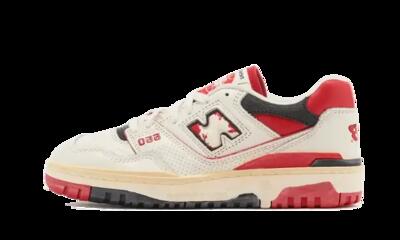 Schoenen - lifestyle - unisex - 550 vintage - vintage, comfortabel - wit/rood