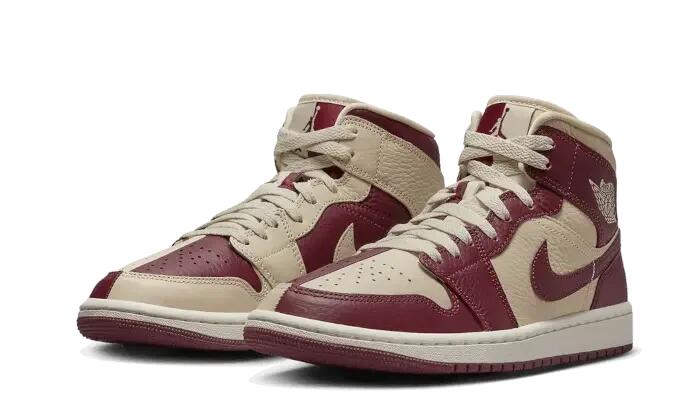 Air Jordan 1 Mid Split Beach Cherrywood Red (W) 2/3