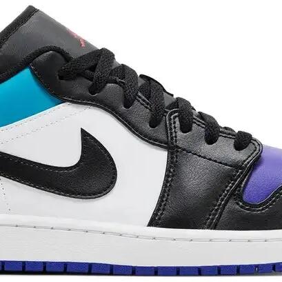 Shoes - Low-top - Air Jordan 1 Low Aqua - White/Purple/Black