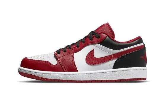 Scarpe - sport walking - Kids - pelle stile Bulls - Jordan 1 Low - White/Red