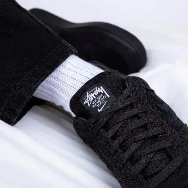 Unisex - lifestyle - schuhe - air force 1 stussy - schwarz 6/7